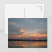 Pastelkleurige Zonsondergang Haven Briefkaart (Voorkant / Achterkant)