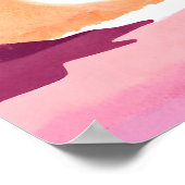 Pastelkleurige zonsondergang lagune poster (Hoek)