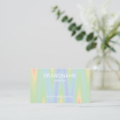 Pastelkleurverloop Ombre Chevron Logo Sjabloon Visitekaartje (Staand voorkant)