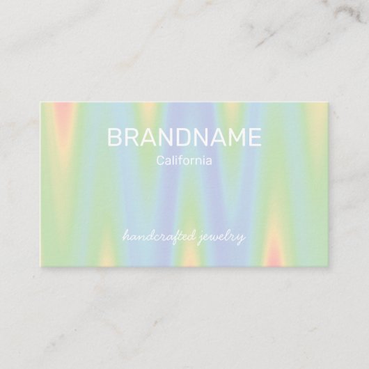 Pastelkleurverloop Ombre Chevron Logo Sjabloon Visitekaartje (Voorkant)