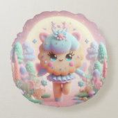 pastelkoekjesfee rond kussen (Voorkant)