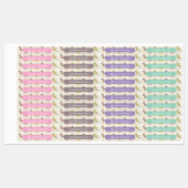 Pastelkrijtpatroon kleurcodering labels (Vel)