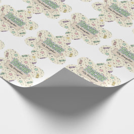 Pastelkrijtpatroon voor waardering voor leraren cadeaupapier