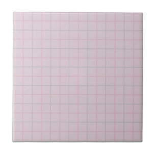 Pastellavendel met roze en salie groen geruit tegeltje