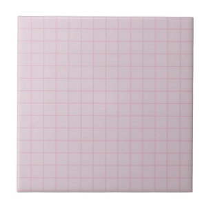 Pastellavendel & roze geruite retro minimalist tegeltje