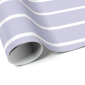Pastellavendel White Stripe Wrapping Paper Cadeaupapier (Rol Hoek)