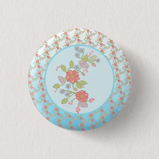 pastellbluer ronde button 3,2 cm (Voorkant)