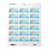 pastellblumen Adressaufkleber Etiket (Full Sheet)