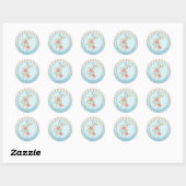 pastellblumen ronde sticker (Vel)