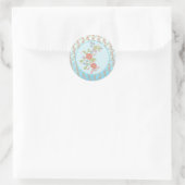 pastellblumen ronde sticker (Tas)