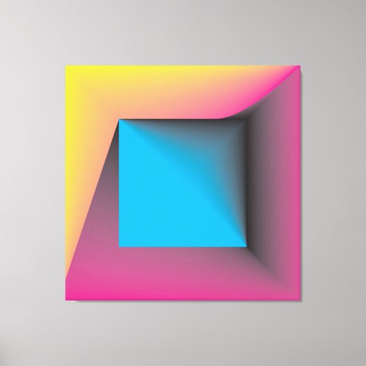 pastellekleurig vierkant spel canvas afdruk (Voorkant)
