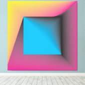 pastellekleurig vierkant spel canvas afdruk (Insitu (Houten vloer))
