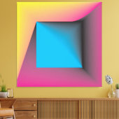 pastellekleurig vierkant spel canvas afdruk (Insitu (Woonkamer))