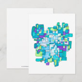 Pastellfarbene Endlose Quadratische Gelassenheit  Bedankkaart (Voorkant / Achterkant)