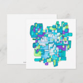 Pastellfarbene Endlose Quadratische Gelassenheit  Bedankkaart (Voorkant / Achterkant)