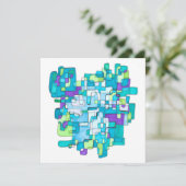 Pastellfarbene Endlose Quadratische Gelassenheit  Bedankkaart (Staand voorkant)