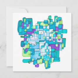 Pastellfarbene Endlose Quadratische Gelassenheit  Bedankkaart