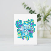 Pastellfarbene Endlose Quadratische Gelassenheit  Briefkaart (Staand voorkant)