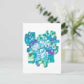 Pastellfarbene Endlose Quadratische Gelassenheit  Feestdagenkaart (Staand voorkant)