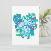 Pastellfarbene Endlose Quadratische Gelassenheit  Kaart (Staand voorkant)