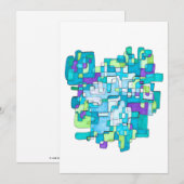 Pastellfarbene Endlose Quadratische Gelassenheit  Kaart (Voorkant / Achterkant)