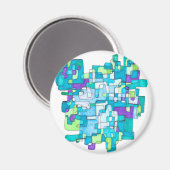 Pastellfarbene Endlose Quadratische Gelassenheit  Magneet (Voorkant / Achterkant)