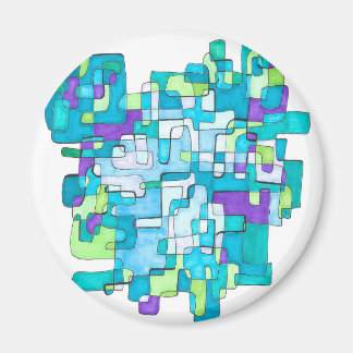 Pastellfarbene Endlose Quadratische Gelassenheit  Magneet