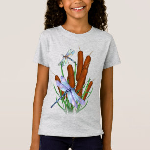 Pastellibellen en bulrushes t-shirt