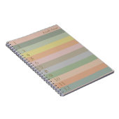 Pastellijnen met grote Gold-nummers Notitieboek (Rechterzijde)