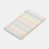 Pastellijnen met grote Gold-nummers Post-it® Notes (Schuin)
