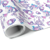 Pastelloween Skulls Cadeaupapier (Rol Hoek)