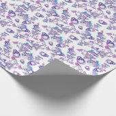 Pastelloween Skulls Cadeaupapier (Hoek)