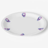 Pastelloween Skulls Papieren Bordje (Gekanteld)