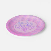 Pastellrosen pappteller papieren bordje (Gekanteld)