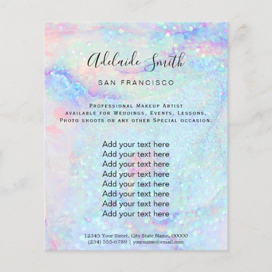 pastelmarmer glitter texture Flyer (Voorkant)