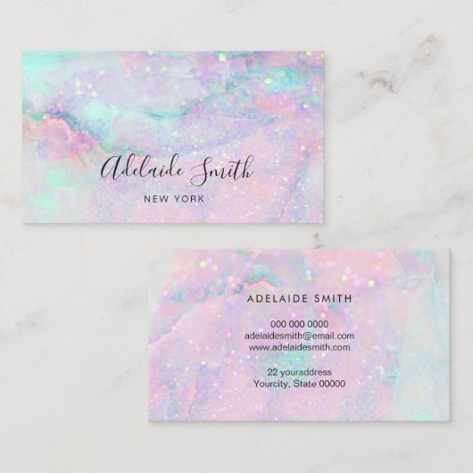 pastelmarmer visitekaartje (Voorkant / Achterkant)