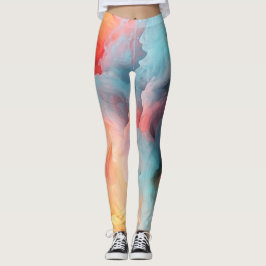 pastelmarmerpatroon leggings