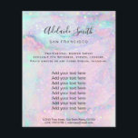 pastelmarmertextuur Flyer<br><div class="desc">schoonheidssalon professionele make - up kunstenaar flyer</div>