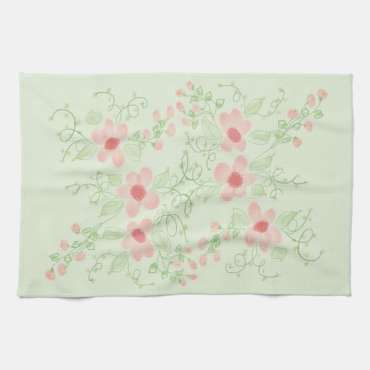 Pastelminnengroen Theedoek (Horizontaal)