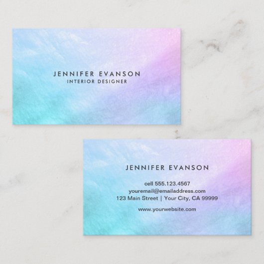 pastelmoeder van parel Elegant Visitekaartje (Voorkant / Achterkant)