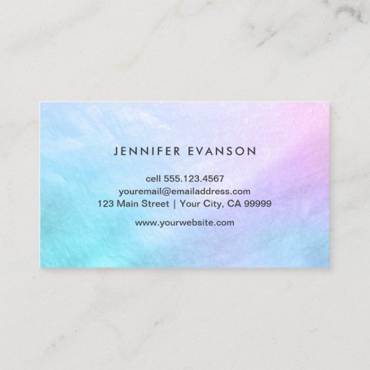  pastelmoeder van parel Elegant Visitekaartje (Achterkant)