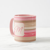 Pastelmonogram en -strips mok (Voorkant links)