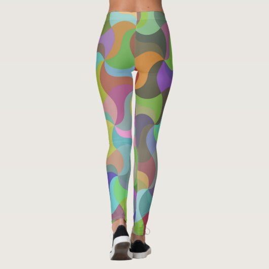 pastelmozaïek leggings (Achterkant)