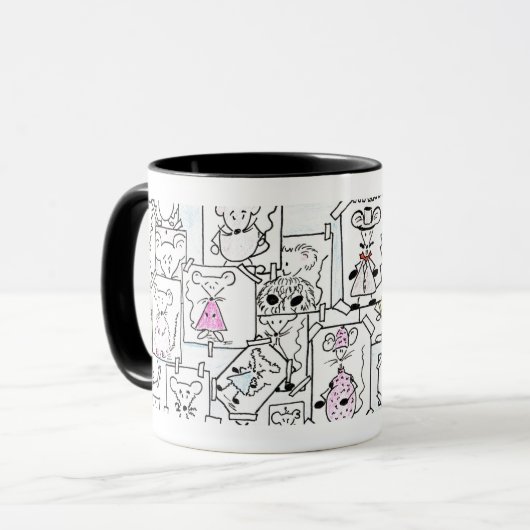 Pastelmuis-schildpad Mok (Voorkant links)