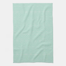 Pastelmunt groene patroon handdoek