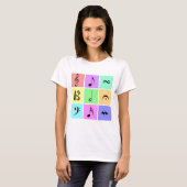 pastelmuzieksymbolen t-shirt (Voorkant volledig)
