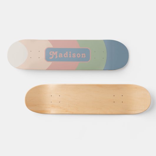 Pastelnaam Retro Persoonlijk Skateboard (Horizontaal)