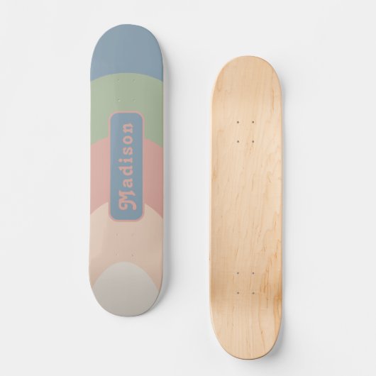 Pastelnaam Retro Persoonlijk Skateboard (Voorkant)