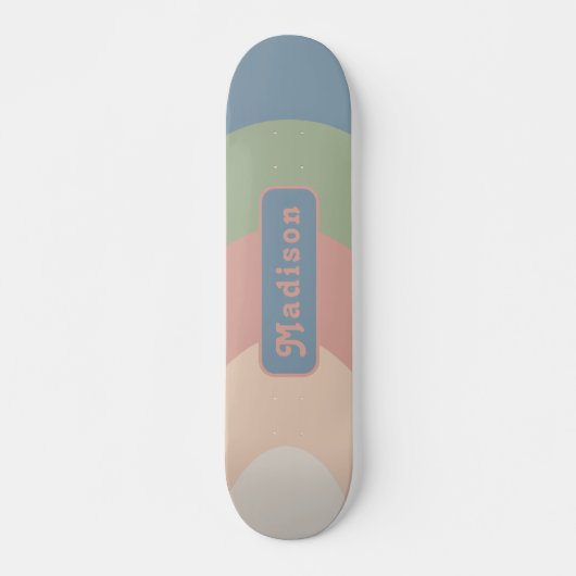 Pastelnaam Retro Persoonlijk Skateboard (Voorkant)