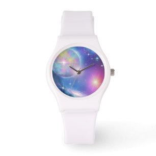 pastelnebula galaxruimte horloge